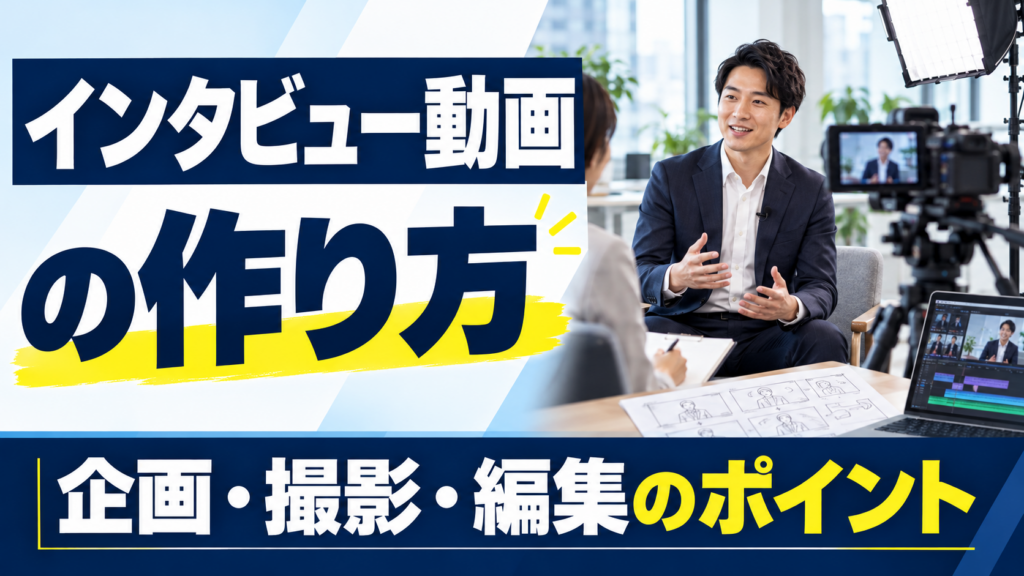 インタビュー動画の作り方｜企画・撮影・編集のポイント