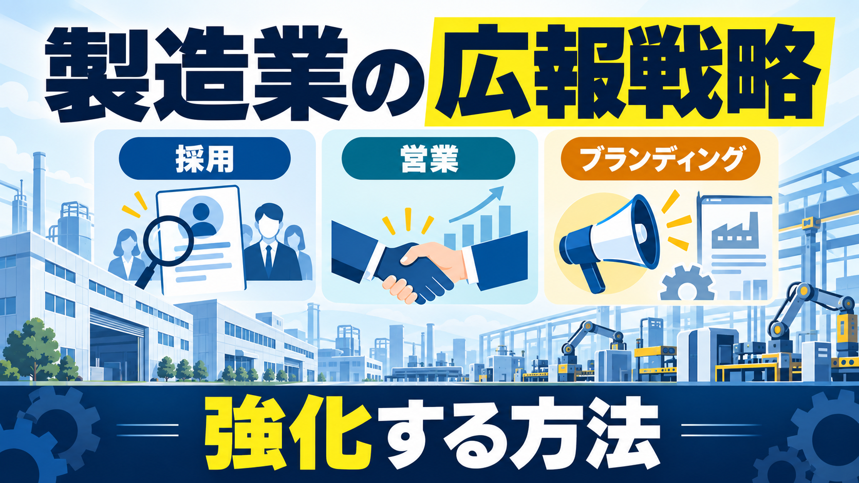 製造業の広報戦略3本柱